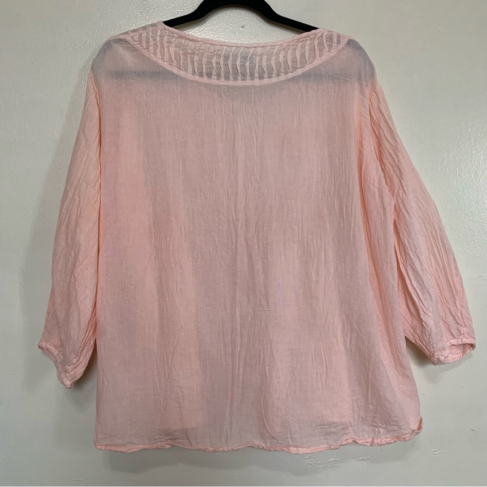 Jp And Mattie Button Down Linen Top Size M - image 4